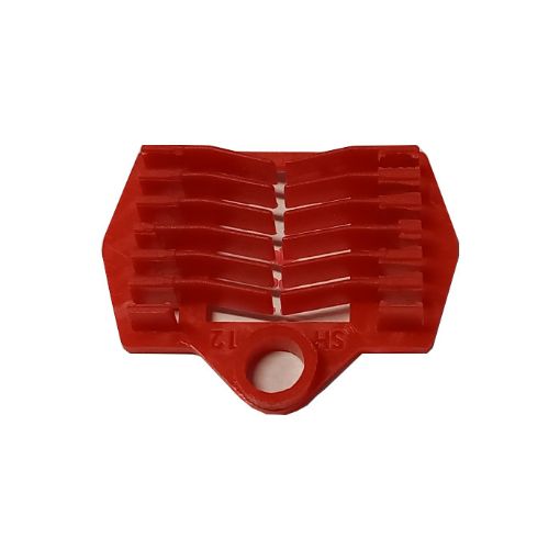 Picture of splice holder 12-positions for heat shrink, colour RED , material PP