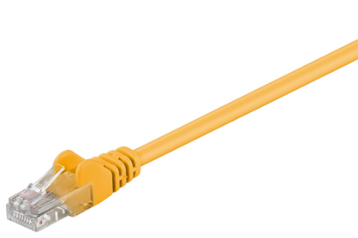 Patch Cable U-UTP, CAT5, RJ45, Yellow 10m